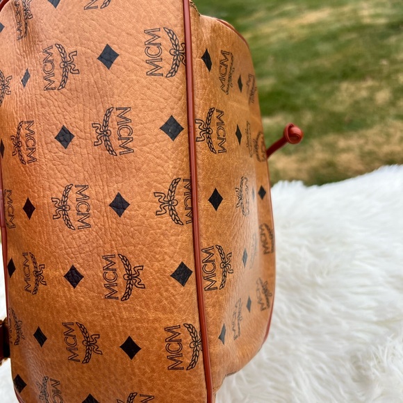 MCM Visetos Cognac Backpack - Picture 10 of 14